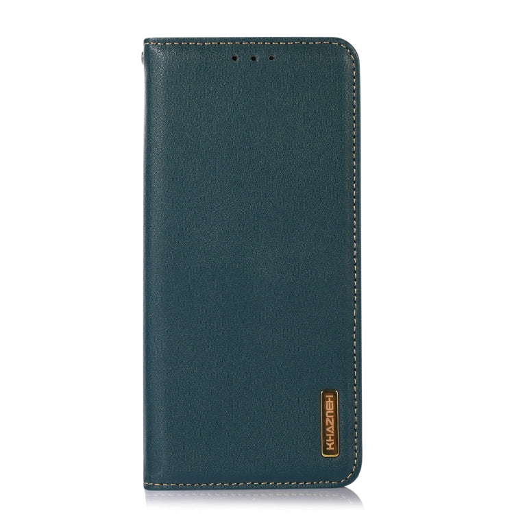 For Samsung Galaxy S22 Ultra 5G KHAZNEH Nappa Top Layer Cowhide Leather Phone Case(Green) Eurekaonline