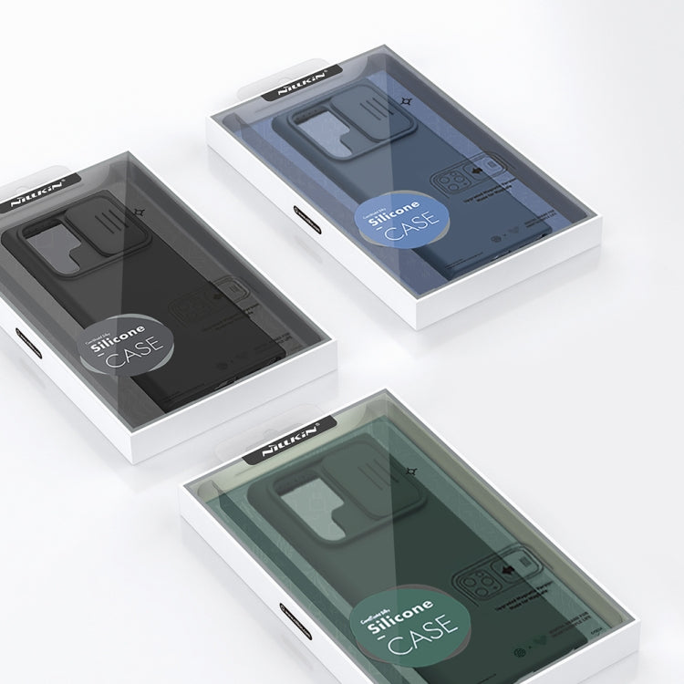For Samsung Galaxy S22 Ultra 5G NILLKIN CamShield Liquid Silicone + PC Phone Case(Black) Eurekaonline