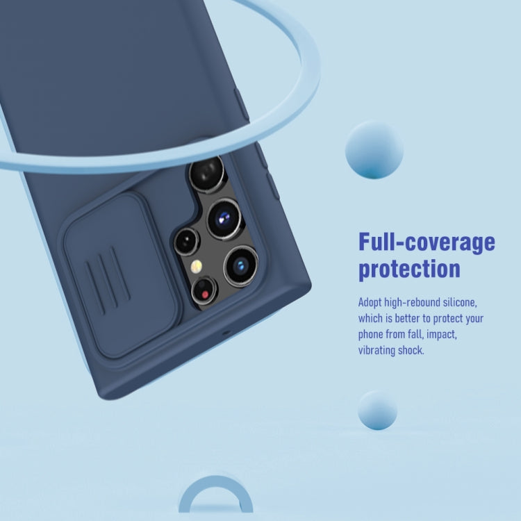 For Samsung Galaxy S22 Ultra 5G NILLKIN CamShield Liquid Silicone + PC Phone Case(Black) Eurekaonline