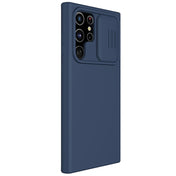 For Samsung Galaxy S22 Ultra 5G NILLKIN CamShield Liquid Silicone + PC Phone Case(Blue) Eurekaonline