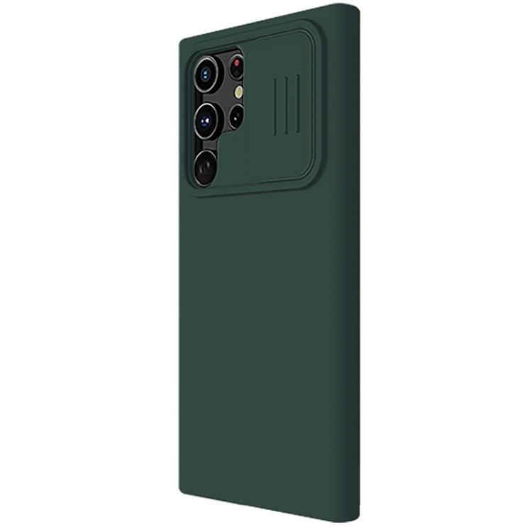 For Samsung Galaxy S22 Ultra 5G NILLKIN CamShield Liquid Silicone + PC Phone Case(Green) Eurekaonline