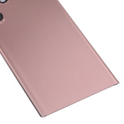 For Samsung Galaxy S22 Ultra 5G SM-S908B Battery Back Cover with Camera Lens Cover (Pink) Eurekaonline