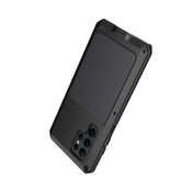 For Samsung Galaxy S22 Ultra 5G Shockproof Waterproof Silicone + Zinc Alloy Phone Case(Black) Eurekaonline