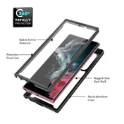 For Samsung Galaxy S22 Ultra 5G Starry Sky Full Body Hybrid Shockproof Phone Case(Black) Eurekaonline