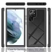 For Samsung Galaxy S22 Ultra 5G Starry Sky Full Body Hybrid Shockproof Phone Case(Black) Eurekaonline