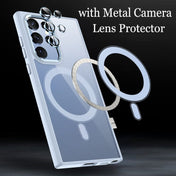 For Samsung Galaxy S22 Ultra Acrylic PC MagSafe Phone Case(Sierra Blue) Eurekaonline