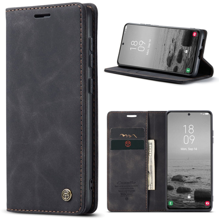 For Samsung Galaxy S23+ 5G CaseMe 013 Multifunctional Horizontal Flip Leather Phone Case(Black) Eurekaonline