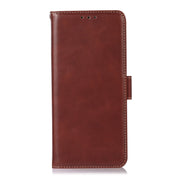 For Samsung Galaxy S23 5G Crazy Horse Top Layer Cowhide Leather Phone Case(Brown) Eurekaonline