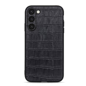 For Samsung Galaxy S23+ 5G Crocodile Texture Genuine Leather Phone Case(Black) Eurekaonline