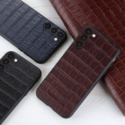 For Samsung Galaxy S23+ 5G Crocodile Texture Genuine Leather Phone Case(Brown) Eurekaonline