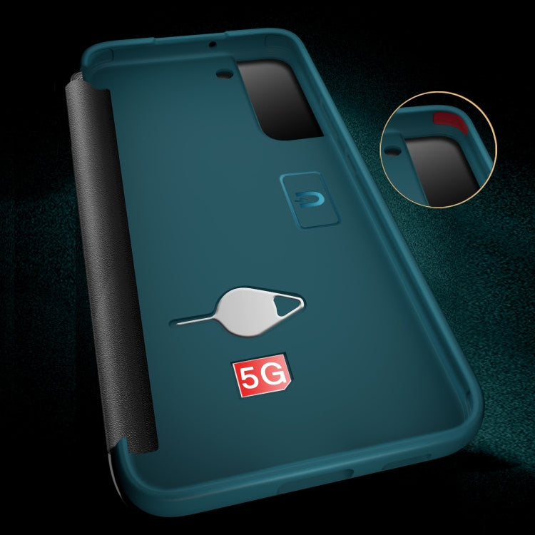 For Samsung Galaxy S23 5G Crocodile Texture Window View Leather Phone Case(Black) Eurekaonline