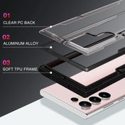 For Samsung Galaxy S23 5G Defender Metal Clear PC Soft TPU Phone Case(Black) Eurekaonline
