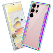 For Samsung Galaxy S23 5G Defender Metal Clear PC Soft TPU Phone Case(Colorful) Eurekaonline