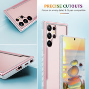 For Samsung Galaxy S23+ 5G Defender Metal Clear PC Soft TPU Phone Case(Rose Gold) Eurekaonline
