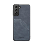 For Samsung Galaxy S23 5G Denior PU Dual Card Slot Phone Case(Grey) Eurekaonline