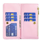 For Samsung Galaxy S23 5G Diamond Lattice Zipper Wallet Leather Flip Phone Case(Pink) Eurekaonline