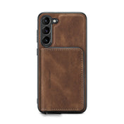For Samsung Galaxy S23 5G JEEHOOD Magnetic Zipper Wallet Leather Phone Case(Brown) Eurekaonline