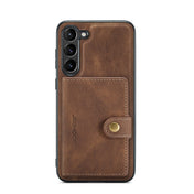 For Samsung Galaxy S23 5G JEEHOOD Retro Magnetic Detachable Wallet Phone Case(Brown) Eurekaonline