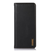 For Samsung Galaxy S23 5G KHAZNEH Nappa Top Layer Cowhide Leather Phone Case(Black) Eurekaonline