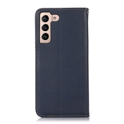 For Samsung Galaxy S23 5G KHAZNEH Nappa Top Layer Cowhide Leather Phone Case(Blue) Eurekaonline