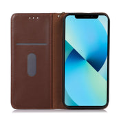 For Samsung Galaxy S23+ 5G KHAZNEH Nappa Top Layer Cowhide Leather Phone Case(Brown) Eurekaonline