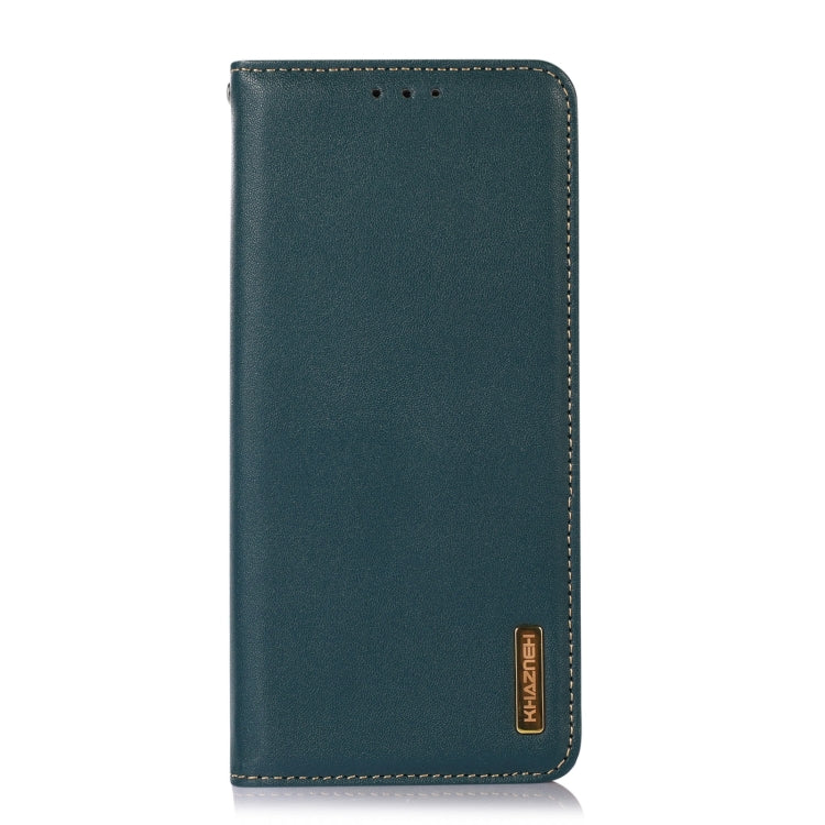 For Samsung Galaxy S23 5G KHAZNEH Nappa Top Layer Cowhide Leather Phone Case(Green) Eurekaonline