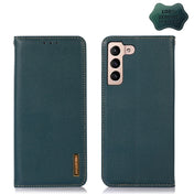 For Samsung Galaxy S23 5G KHAZNEH Nappa Top Layer Cowhide Leather Phone Case(Green) Eurekaonline