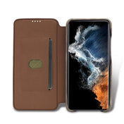 For Samsung Galaxy S23 5G LC.IMEEKE Hon Ancient Series Flip Leather Phone Case(Coffee) Eurekaonline