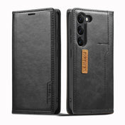 For Samsung Galaxy S23+ 5G LC.IMEEKE LC-001 Color Matching Frosted Leather Phone Case(Black) Eurekaonline