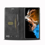For Samsung Galaxy S23+ 5G LC.IMEEKE LC-001 Color Matching Frosted Leather Phone Case(Black) Eurekaonline