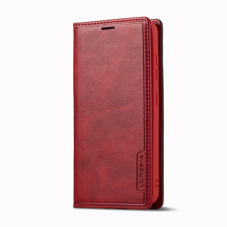 For Samsung Galaxy S23+ 5G LC.IMEEKE LC-001 Color Matching Frosted Leather Phone Case(Red) Eurekaonline