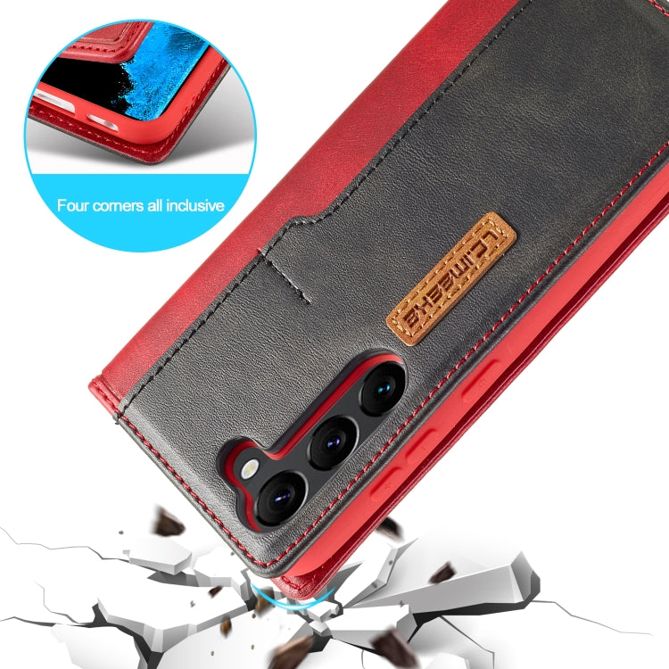 For Samsung Galaxy S23+ 5G LC.IMEEKE LC-001 Color Matching Frosted Leather Phone Case(Red) Eurekaonline