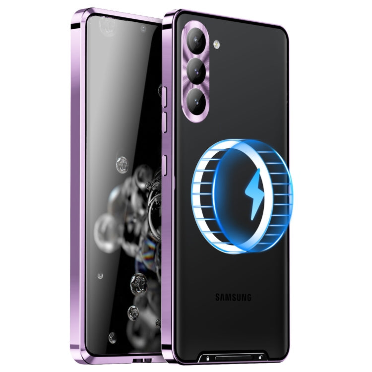For Samsung Galaxy S23+ 5G MagSafe Magnetic Frosted Metal Phone Case(Purple) Eurekaonline