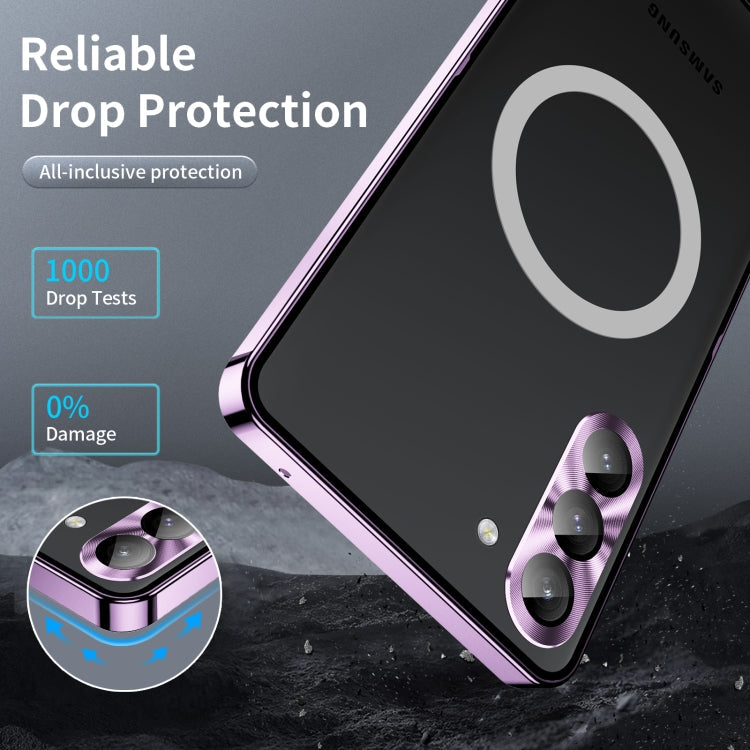 For Samsung Galaxy S23+ 5G MagSafe Magnetic Frosted Metal Phone Case(Purple) Eurekaonline