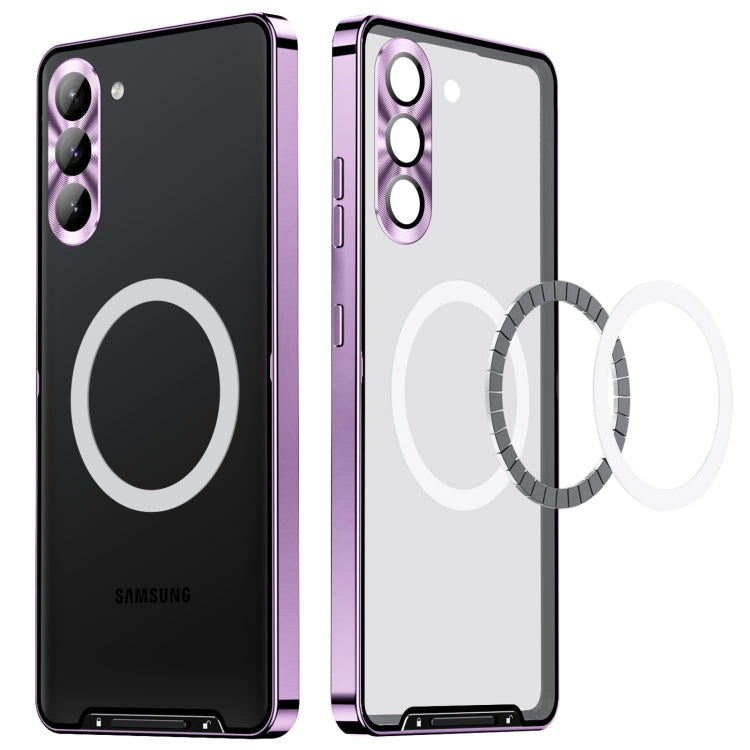 For Samsung Galaxy S23 5G MagSafe Magnetic Frosted Metal Phone Case(Purple) Eurekaonline