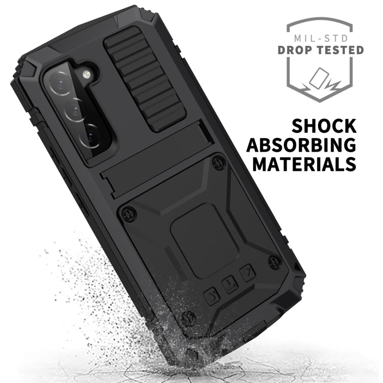 For Samsung Galaxy S23 5G R-JUST Waterproof Dustproof Shockproof Phone Case(Black) Eurekaonline