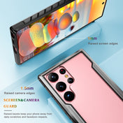 For Samsung Galaxy S23 Ultra 5G Defender Metal Clear PC Soft TPU Phone Case(Grey Black) Eurekaonline