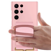 For Samsung Galaxy S23 Ultra 5G GKK Ultra-thin Wristband Holder Phone Case(Pink) Eurekaonline