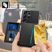 For Samsung Galaxy S23 Ultra 5G Magnetic Wallet Card Bag Leather Phone Case(Black) Eurekaonline