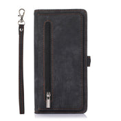 For Samsung Galaxy S23 Ultra 5G Zipper Card Slot Buckle Wallet Leather Phone Case(Black) Eurekaonline