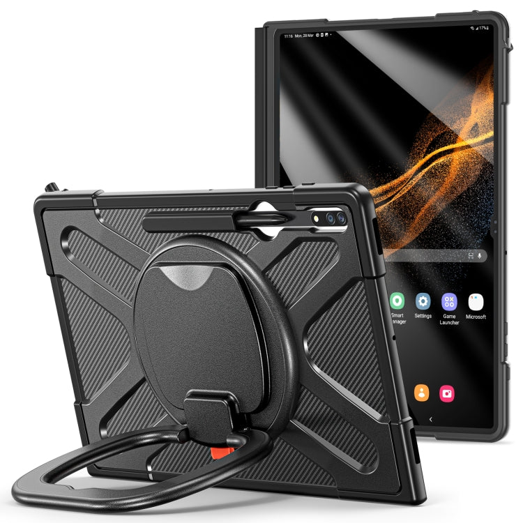  X900 Rotary Handle Grip TPU + PC Tablet Case(Black) Eurekaonline