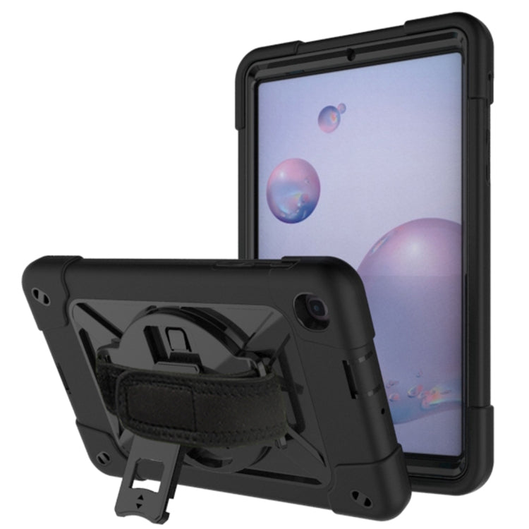 For Samsung Galaxy Tab A 8.4 T307 Contrast Color Robot Silicone + PC Tablet Case(Black) Eurekaonline