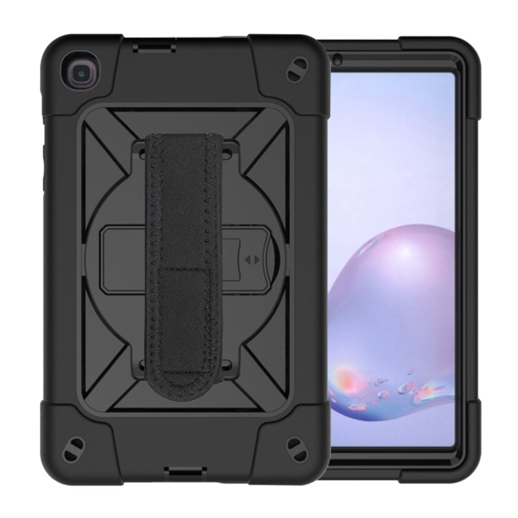 For Samsung Galaxy Tab A 8.4 T307 Contrast Color Robot Silicone + PC Tablet Case(Black) Eurekaonline