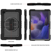 For Samsung Galaxy Tab A8 10.5 2021 360 Degree Rotation Contrast Color Silicone + PC Tablet Case(Black) Eurekaonline
