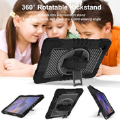 For Samsung Galaxy Tab A8 10.5 2021 360 Degree Rotation Contrast Color Silicone + PC Tablet Case(Black) Eurekaonline