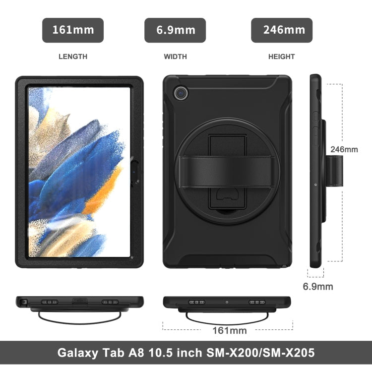 For Samsung Galaxy Tab A8 10.5 2021 Shockproof TPU + PC Tablet Case(Black) Eurekaonline