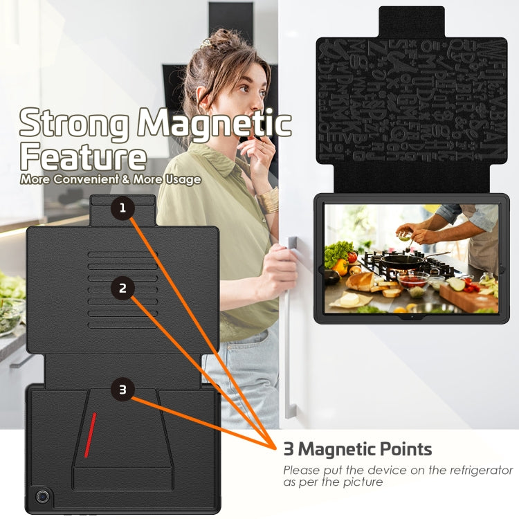 For Samsung Galaxy Tab A8 10.5 2021 Smart B Magnetic Leather Tablet Case(Black) Eurekaonline