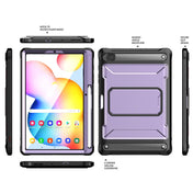 For Samsung Galaxy Tab S6 Lite Explorer PC + TPU Tablet Protective Case with Pen Slot(Purple) Eurekaonline