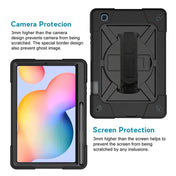 For Samsung Galaxy Tab S6 Lite P610 Contrast Color Robot Silicone + PC Tablet Case(Black) Eurekaonline
