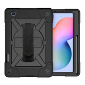 For Samsung Galaxy Tab S6 Lite P610 Contrast Color Robot Silicone + PC Tablet Case(Black) Eurekaonline